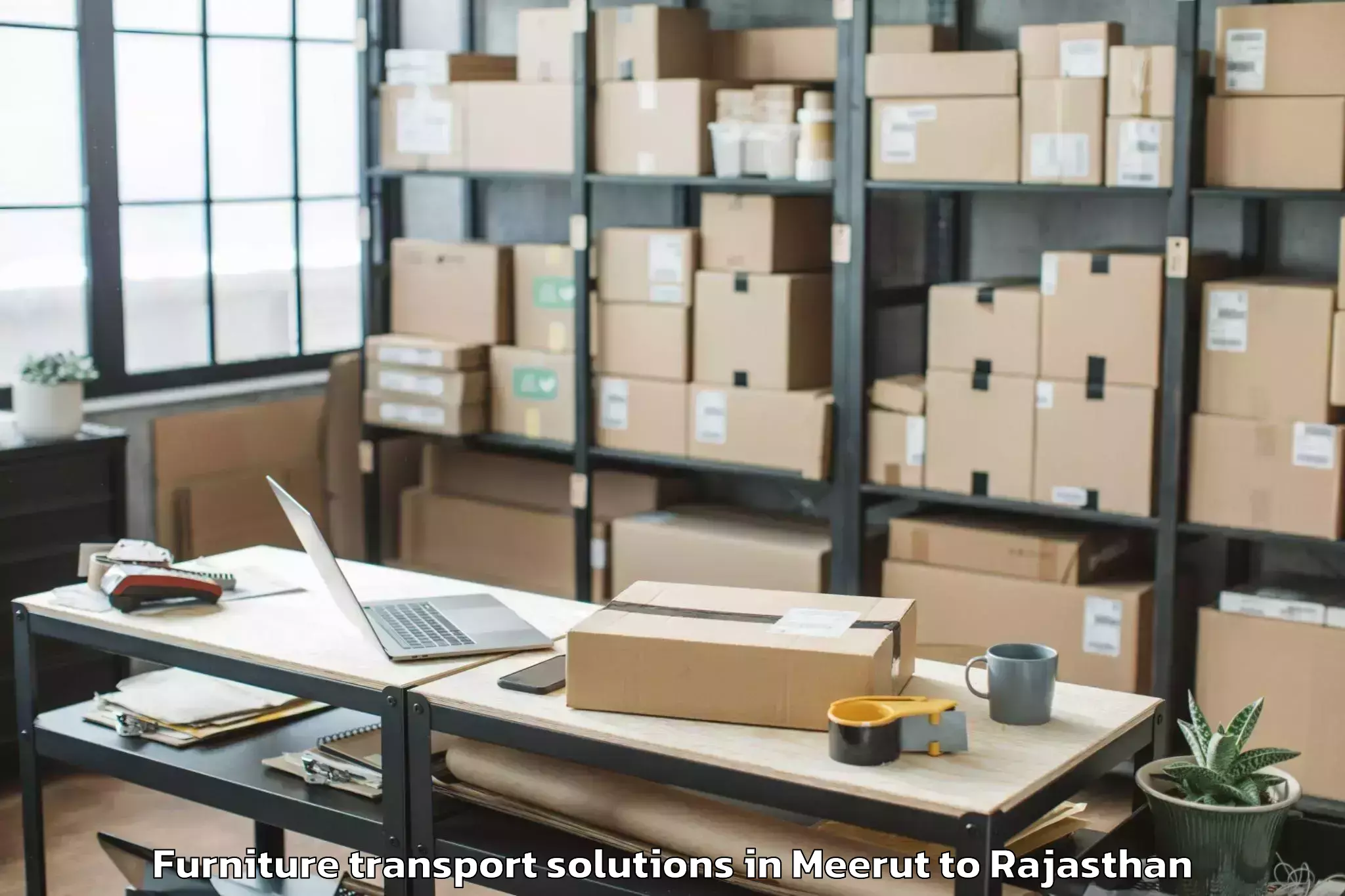 Discover Meerut to Sojat Furniture Transport Solutions